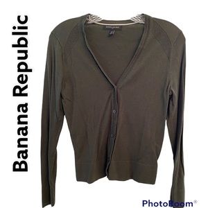 Banana Republic Olive Green Cardigan